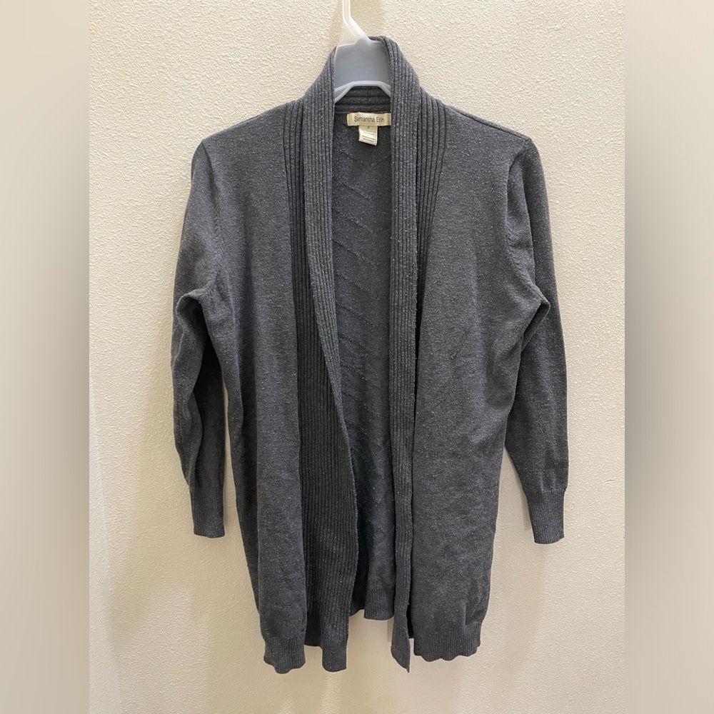 Elegant Gray Cardigan by Samantha Erin Brand